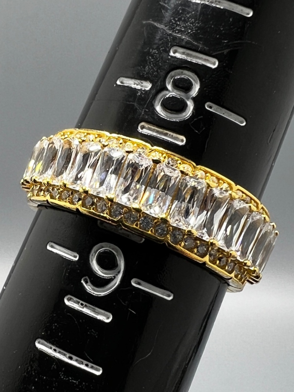 14k Over Sterling Silver Cubic Zirconia Eternity Ring